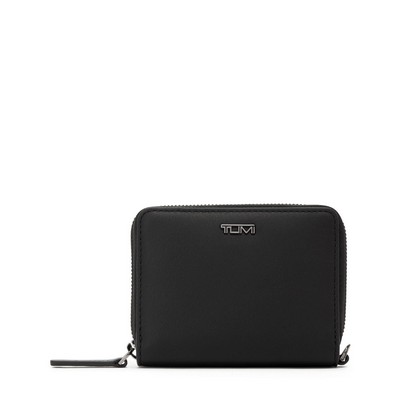 Tumi Belden Tri-Fold Zip-Around- Black Leather