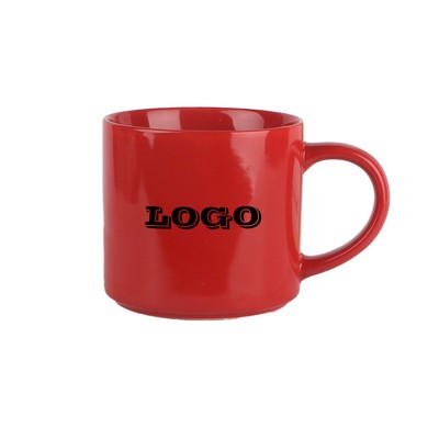 Bright Red Ceramic Coffee Cup