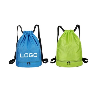 Swimming Fitness Dry Wet Separation Waterproof Drawstring Backpack