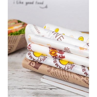 12" x 12" Greaseproof Paper Food Sheets