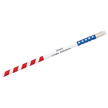 Patriotic Glitz Pencil with Foil Wrapped Stars & Stripes