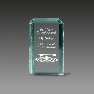 Lexus™ Rippled Bottom Reflective Award (4¾"x7½"x1¼")