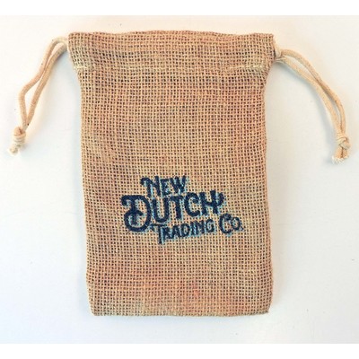 5"x7" Colored Jute/Burlap Drawstring Bag