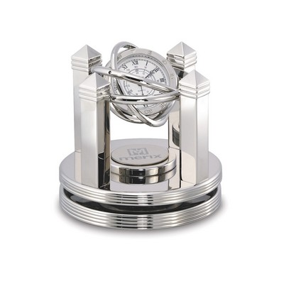 Celestial Silver Gimbal Clock