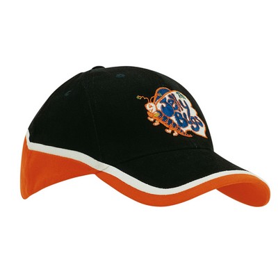 Tri-Color Brushed Heavy Cotton Cap (Embroidered)