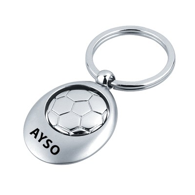 Swivel Sports Key Chain, Baseball, Basketball, Football, Soccer, Golf, Globe, Flag, Flat Design