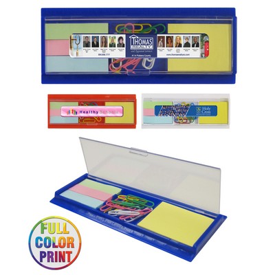 Sticky Note Set With Paper Clip & Ruler