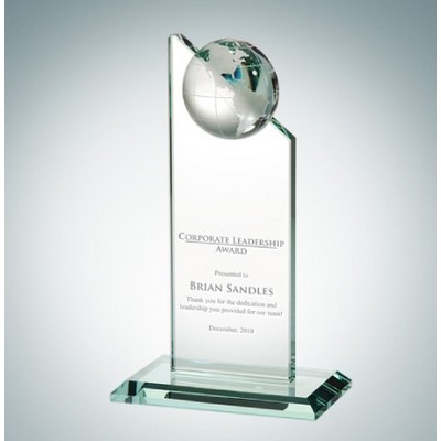 Globe Jade Glass Pinnacle Award (Small)