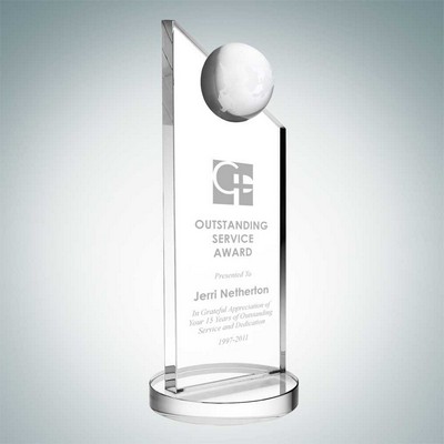 Apex Globe Optical Crystal Award (Small)