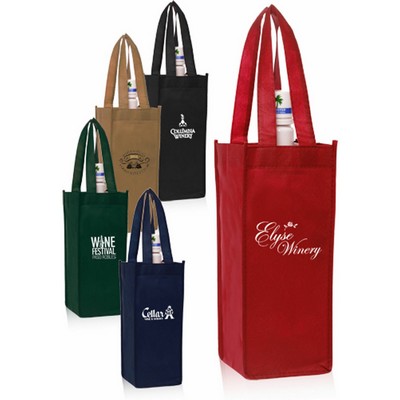 Non-Woven Vineyard One Bottle Wine Bags (5"x12")