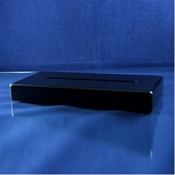 LED Lighted Gloss Black Wood Award Base (8"x4"x1")