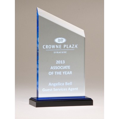 Zenith Series Acrylic Award w/ Blue Accents (4 1/2"x7 1/2")