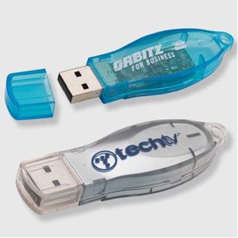 Handy Oval USB Flash Drive w/Key Chain (64 GB)