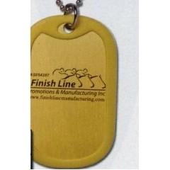 Anodized Aluminum Dog Tag w/Optional PVC Frame