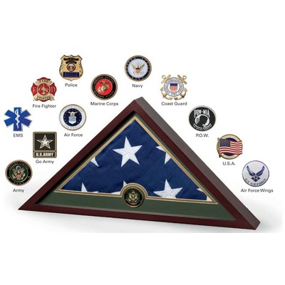 Police Medallion-Flag Display Case w/o Flag (5'x9'-6'')