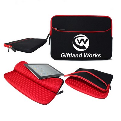 Neoprene Tablet Sleeve With Extra Zipper Pocket