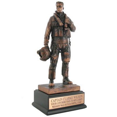 11½" Bronze Electroplated Air Force Fighter Pilot Trophy