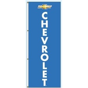 Single Faced Interceptor® Drape Flags (Center Panel - Chevrolet® - Blue) (3' x 8')