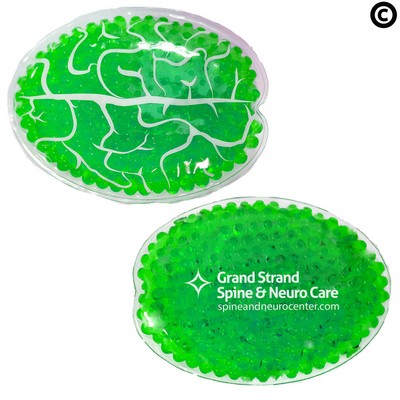 Green Brain Hot/ Cold Pack w/Gel Beads