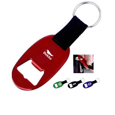 Creative Design Oval-Shaped Bottle Opener w/Key Tag