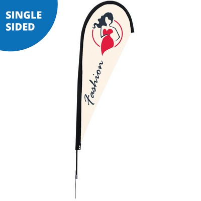 16' Teardrop Flag - Single Sided w/Spike Base (X-Large)