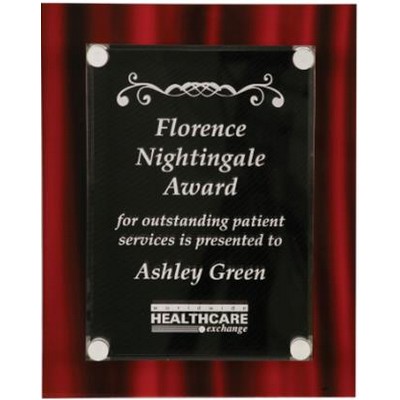 Stand-Off Acrylic Plaque - 8" x 10" - Red/Black Finish