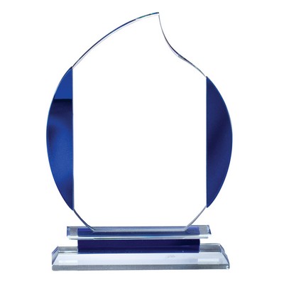 Medium Crystal Flame Award w/Blue Sides