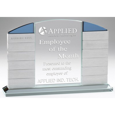 Perpetual Crystal & Aluminum Award - 9 1/2'' x 6 1/2''