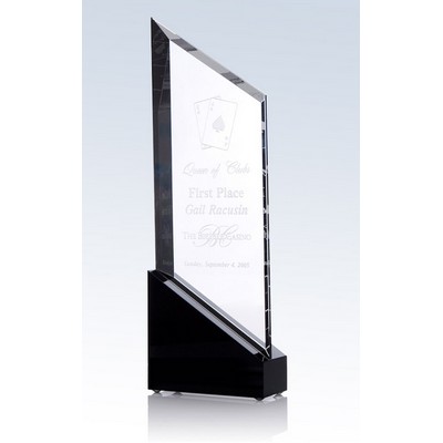 Optical Crystal Rising Sail Award, 11"H