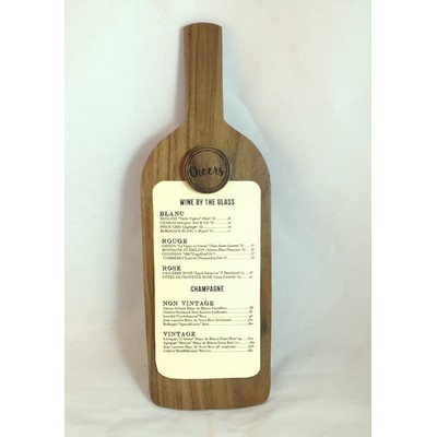 5" x 12" - Wood Veneer MDF Board or Wine List