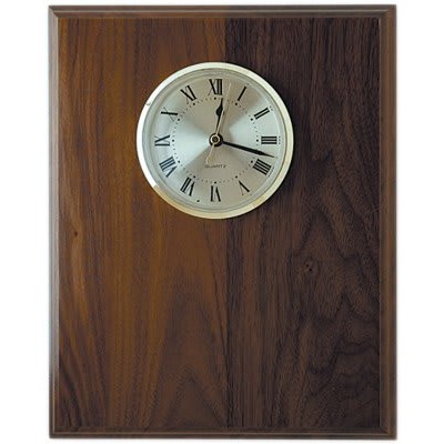 8" x 10" Step Edge Genuine Walnut Clock Plaque