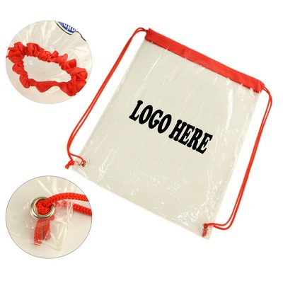 Clear PVC Drawstring Bag