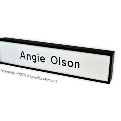 Engraved Architectural Replacement Sign - Horizontal, 9?" x 1¾", Round Corner