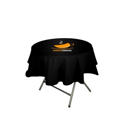 Round Non-Fitted Stain-Resistant Table Cover - 7oz Polyester w Dye Sublimation Print