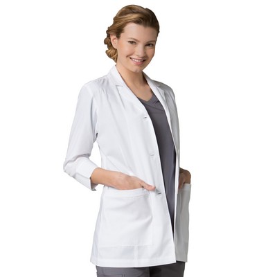 Maevn - Red Panda - Women's 3/4-Sleeve Two-Pocket 28.5" Lab Coat