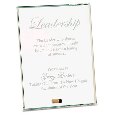 6" x 8" Clear Rectangle CrystalEdge Glass Award