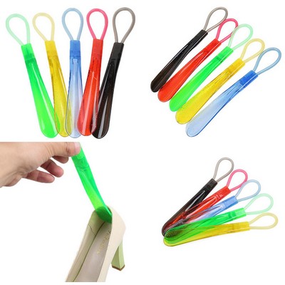 Short Plastic Handled Shoehorn With Hanging Ring