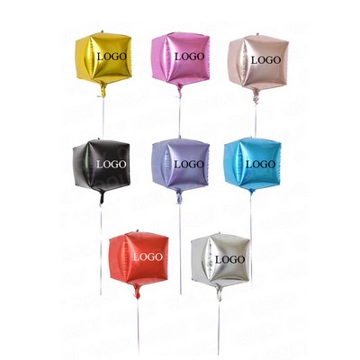 4D Square Shaped Aluminum Foil Balloon