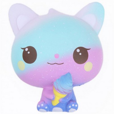 Slow Rising Scented Blue & Pink Ice Cream Cat Squishy