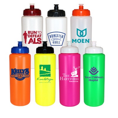 32 Oz. Sports Bottle w/Push 'n Pull Cap