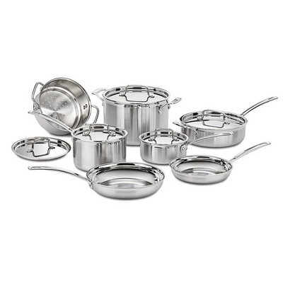 Cuisinart MultiClad Pro Triple Ply Stainless 12-Piece Cookware Set