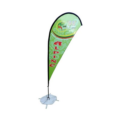 7' Single Sided Fiber Glass And Aluminum Teardrop Flags