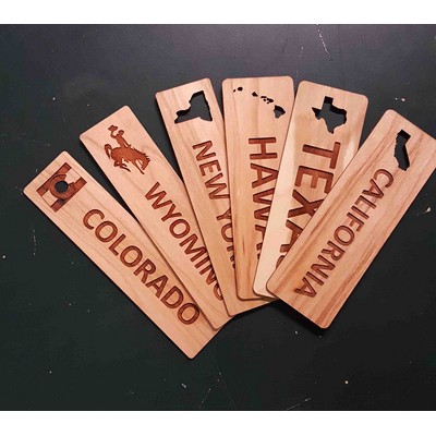 1.5" x 5.75" Hardwood State Bookmarks