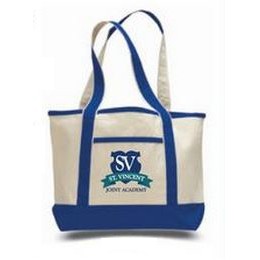 Q-Tees® Small Deluxe Canvas Tote Bag