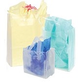 Clear Frosted Bag w/Soft Loop Handle (13"x4"x10")