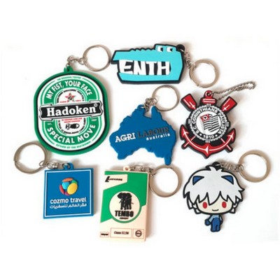 1.5" 2D PVC Keychain / Keytag