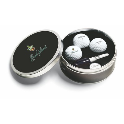 Titleist 3-Ball Tin with Titleist TruFeel balls & Custom Lid