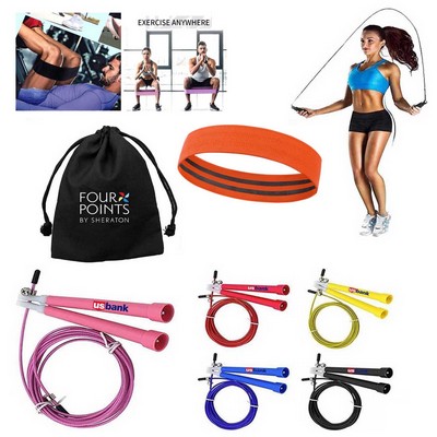 Kidder iBank® Booty Exercise Band + Jump Rope (Orange)