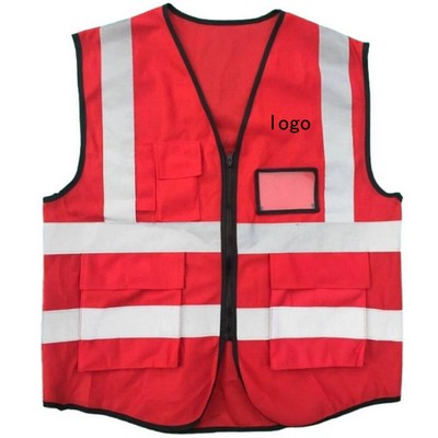 Reflective Safety Vest With Pockets