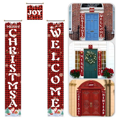 3 Pieces Christmas Porch Signs